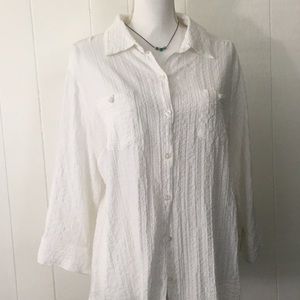 White Button Down XL